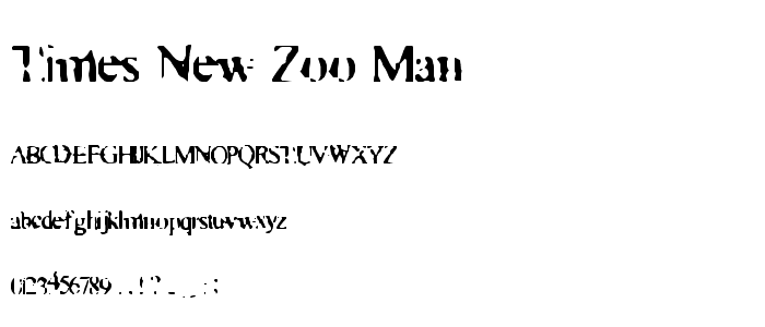 Times New Zoo-man font